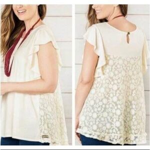 New w/ Tags Matilda Jane Flowly Lace Blouse Size M